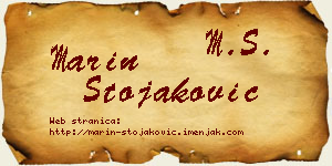 Marin Stojaković vizit kartica